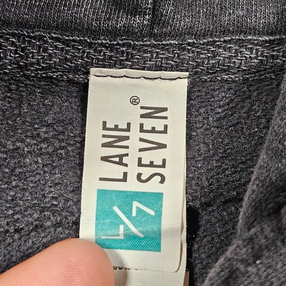 TikTok Creator Gray Acid Wash Pullover Hoodie Lane Seven Adult Large Cotton - Picture 7 of 11